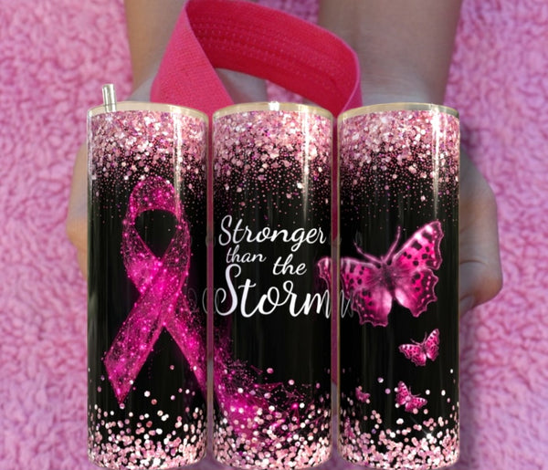 Breast cancer 20oz Skinny Tumbler