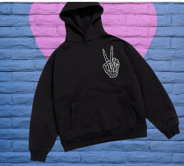 Skeleton Hand/Rock Hand Hoodie