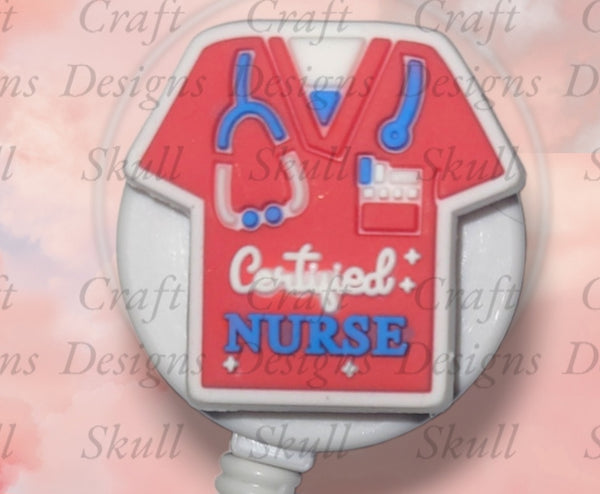 Badge Reel/Decorative Badge Holder with Clip/Nurse