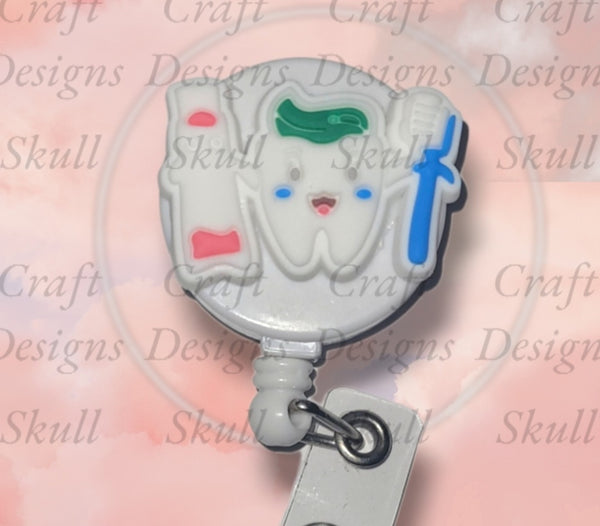 Badge Reel/Decorative Badge Holder with Clip/Dentist