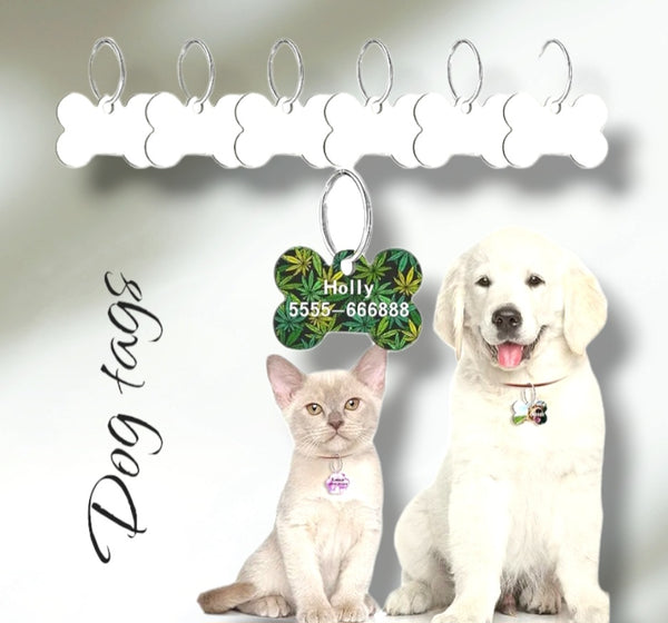 Custum pet ID/ Personality Pet Tags-Personalized Pet ID Tag-Bone Pet